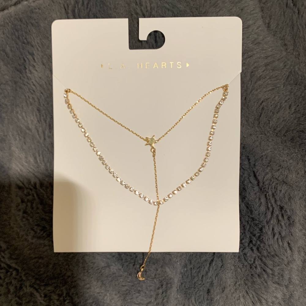 NWOT Star + Moon Necklace
